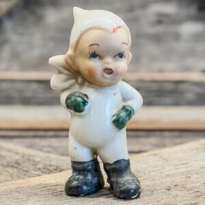 1950’s Vintage Norcrest Pixie Elf Snow Baby, Porcelain, 3”H